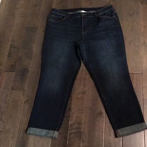 Ankle Jeans from CJ Banks, dk wash, Size 16W, New